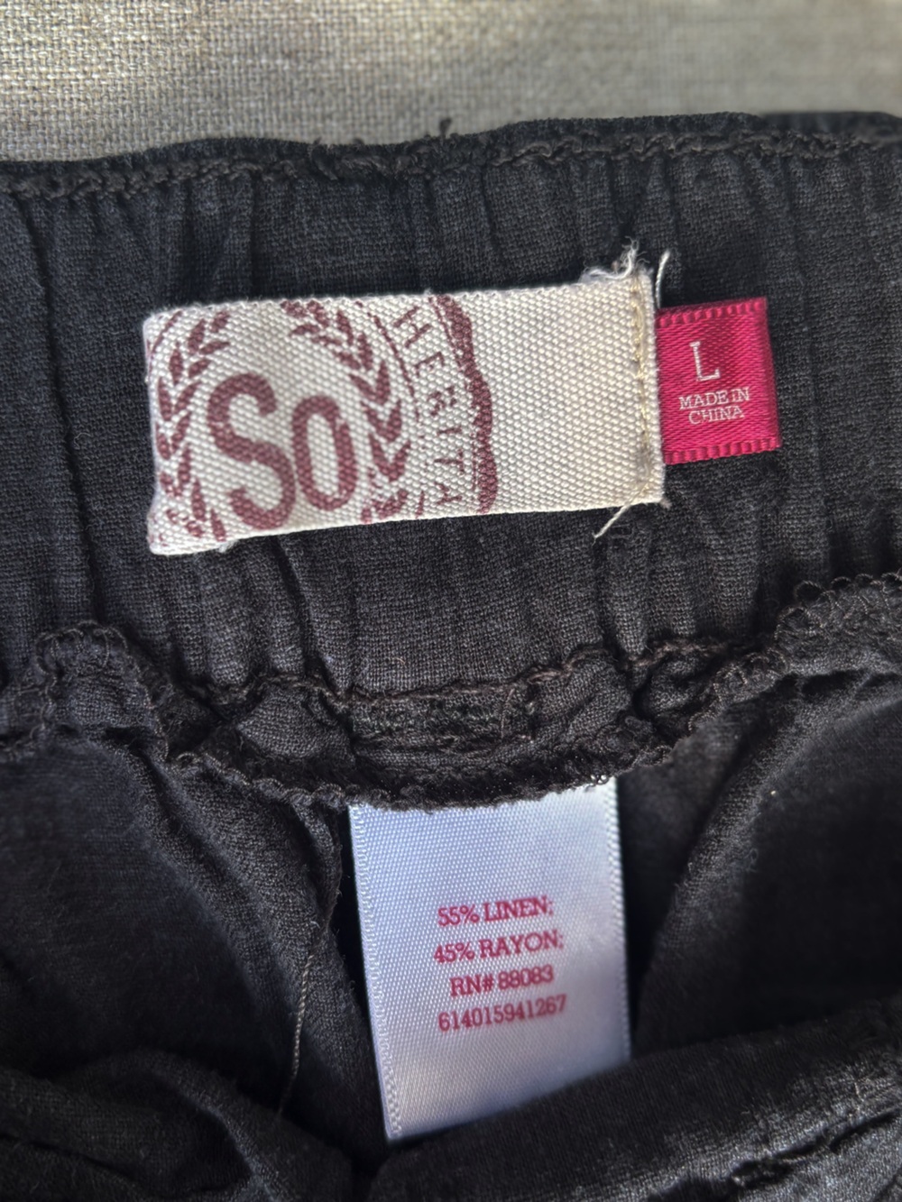 SO very comfortable Black linen women’s Casual Flowy Pants L large - Picture 4 of 8